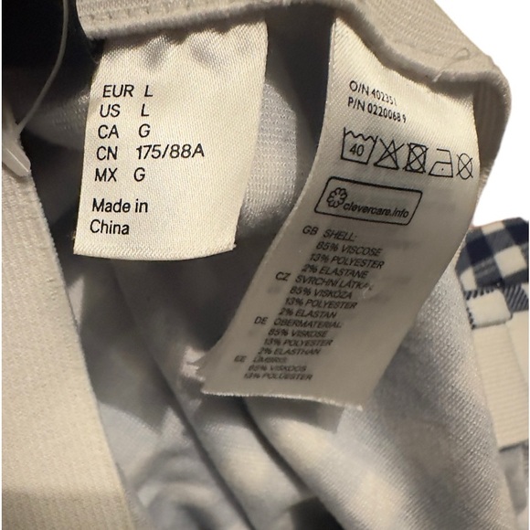 H&M Two Piece Blue White Set M/L - Picture 5 of 7